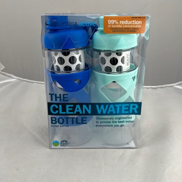 Aquasana Active The Clean Water Filter Bottle 20oz Each BPA Free - Picture 1 of 6